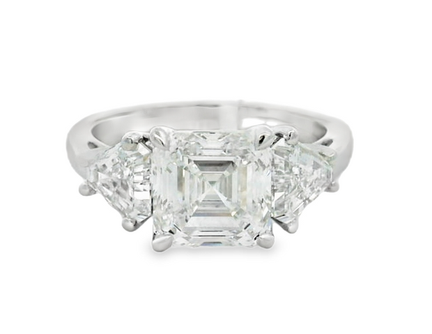 Platinum Lab Grown Diamond Engagement ring - 4.56ctw
