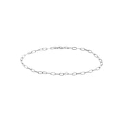 14K White Gold Solid Paperclip Chain - 3.10mm