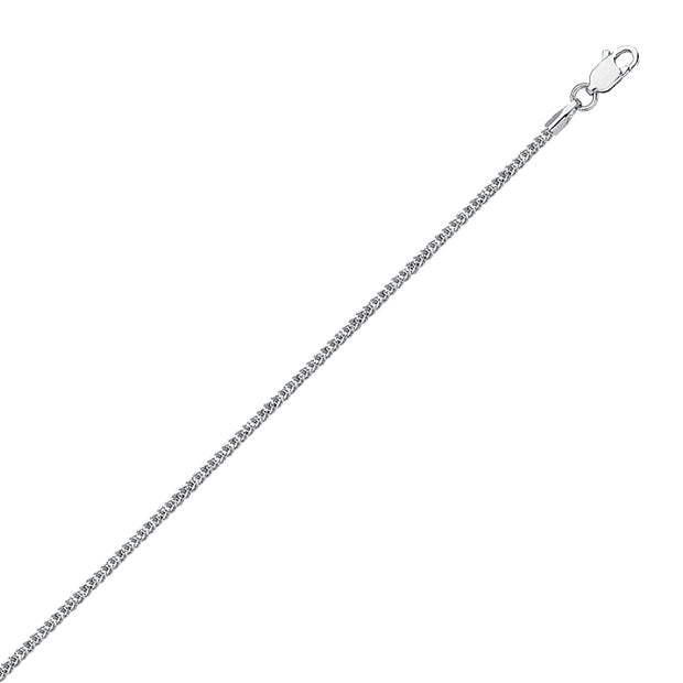 Sterling Silver Square Wheat Chain - 18"