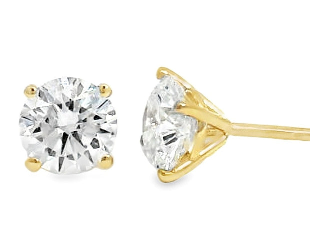 14K Lab Grown Diamond Stud Earrings - 1.22ctw