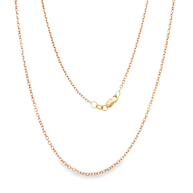 14K Rose Gold Cable Chain - 16"