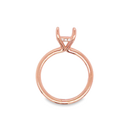 14K Rose Gold Hidden Halo Solitaire Mounting
