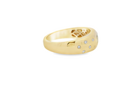 14K Yellow Gold Flush Set Diamond Band