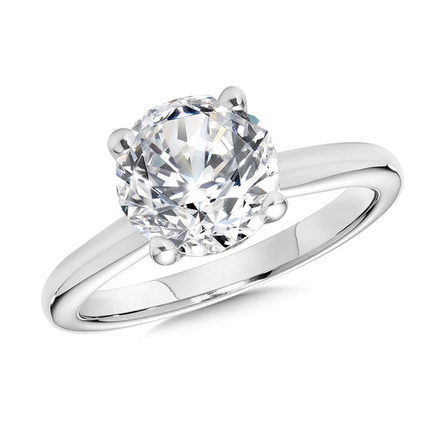 Lab Grown White Gold Solitaire Engagement Ring