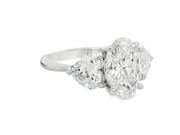 Platinum Oval Lab Grown Diamond Engagement Ring