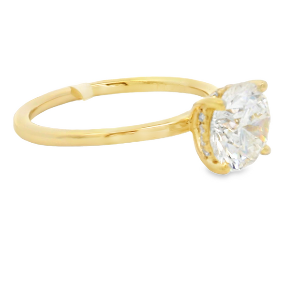 14K Yellow Gold Lab Grown Diamond Engagement Ring - 2.12ctw