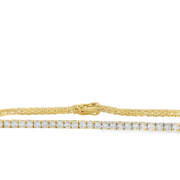 14K Yellow Gold Lab Grown Diamond Tennis Bracelet - 4.00ctw