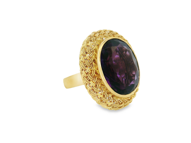 18K Estate Amethyst Ring - 1960's