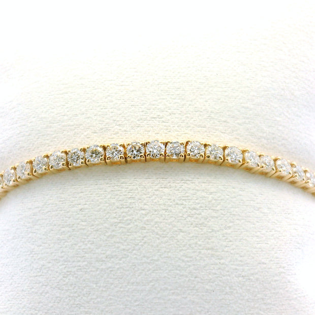 14K Yellow Gold Lab Grown Diamond Tennis Bracelet - 4.00ctw