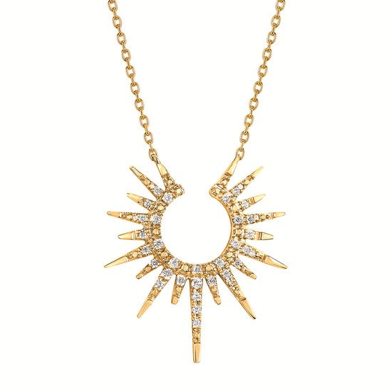 Yellow Gold Diamond Pendant Necklace