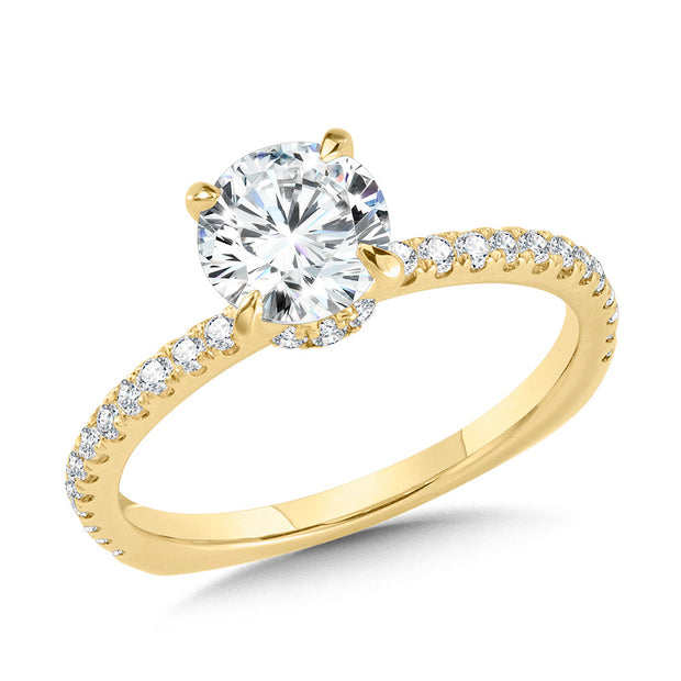 Lab Grown Yellow Gold  Engagement Ring