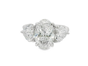 Platinum Oval Lab Grown Diamond Engagement Ring