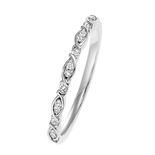 14K White gold Stackable Band