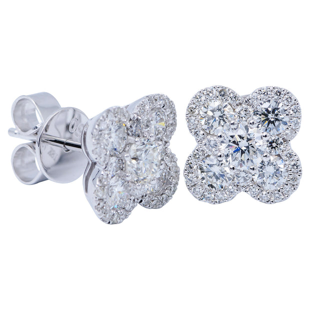 White Godl Diamond Earrings
