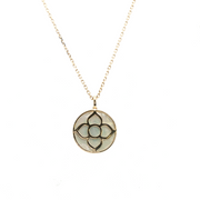 14K Yellow Gold Mother of Pearl Necklace