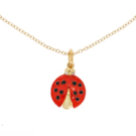 Ella Stein Sterling Silver "Lucky Ladybug" Children's  Pendant Necklace