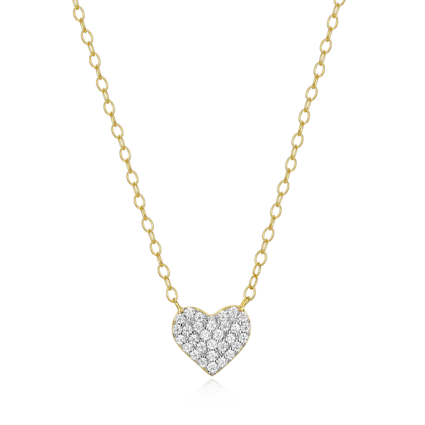 Monte Luna Yellow Pave Heart Necklace