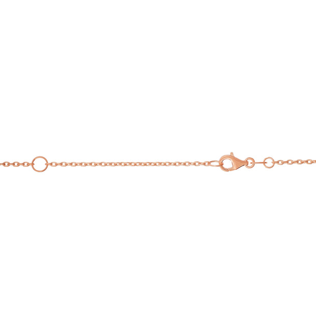 14K Rose Gold Cable Extendable Chain