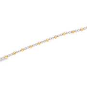 14K Tow Tone Diamond Bracelet - 1.15ctw