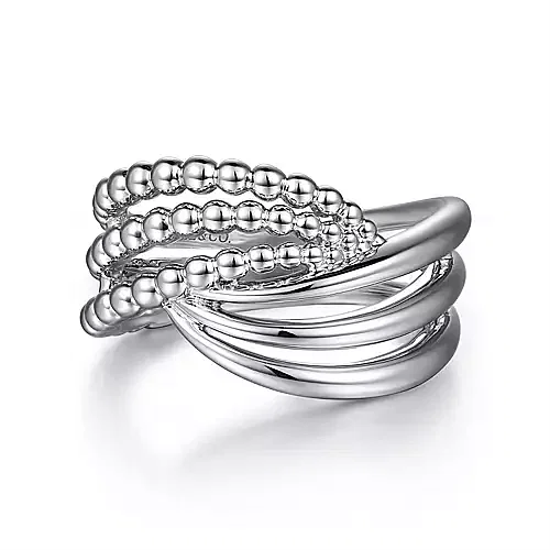 Gabriel & Co Silver Twisted Bujukan Ring