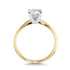 Lab Grown Yellow/White Gold Solitaire Engagement Ring