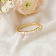 14K Yellow Gold Baguette Diamond Wedding Band